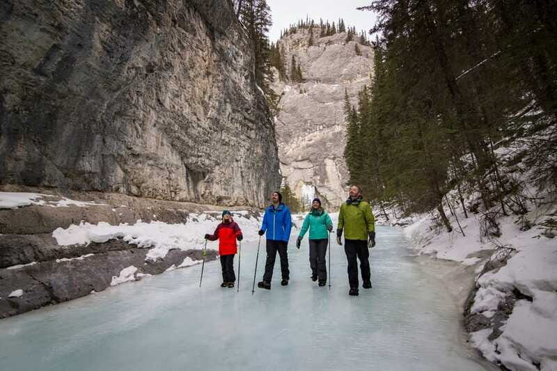 Banff: Grotto Canyon Icewalk - Icefalls, stunted pines, and pictographs you can learn to see