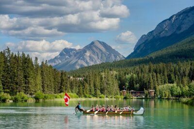 Banff National Park Big Canoe Tour - Gear up with life jackets and a real safety briefing