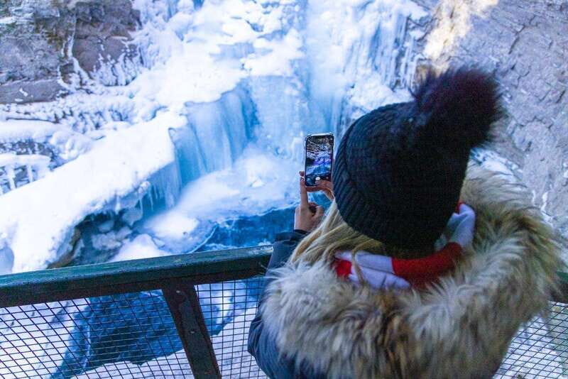 From Banff: Marble & Johnston Canyon Icewalk Combo - Johnston Canyon catwalks and Lower Falls tunnel view